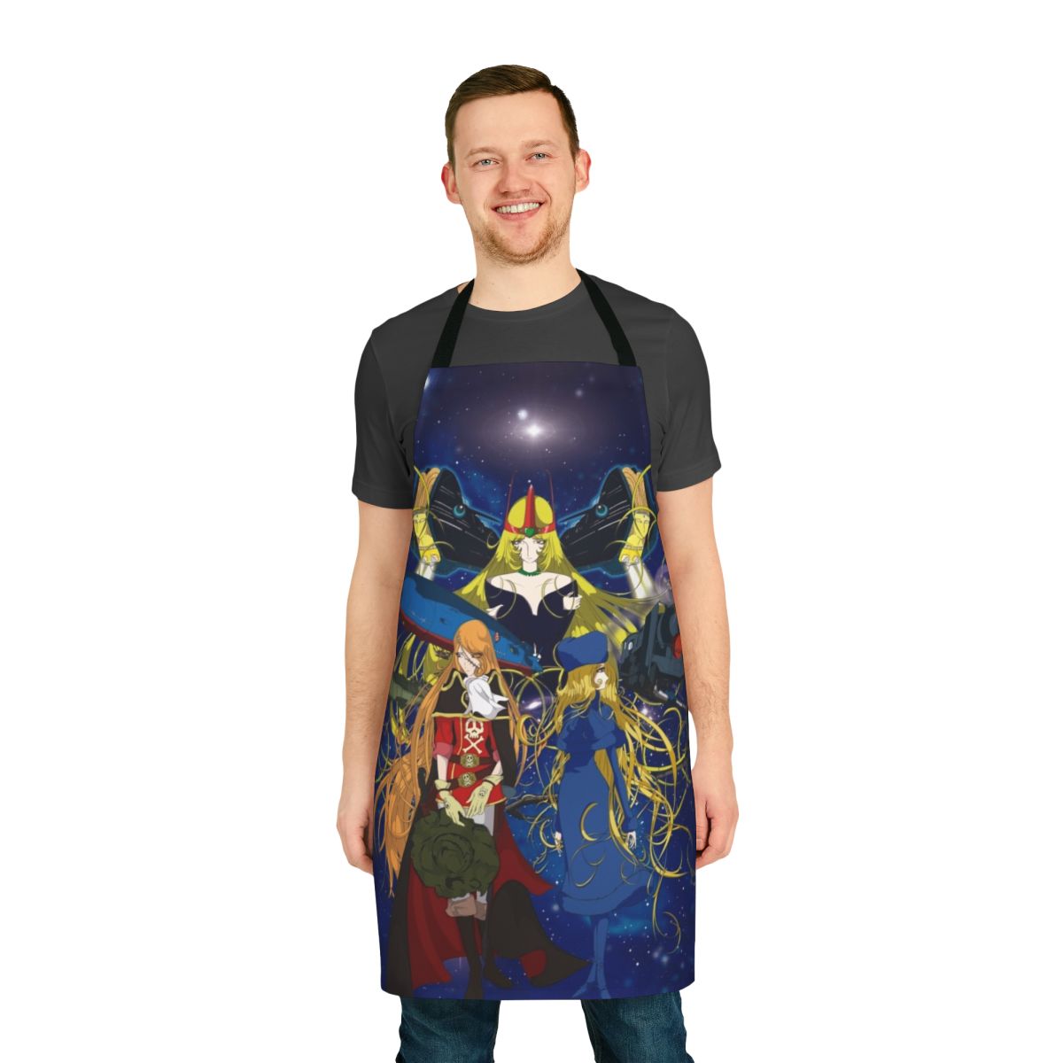 Sci-Fi Inspired Anime Apron with Galaxy Express 999 Inspired Design