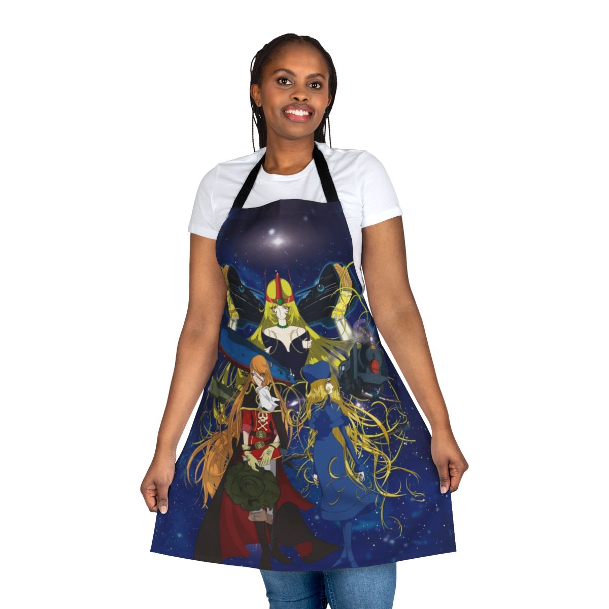 Sci-Fi Inspired Anime Apron with Galaxy Express 999 Inspired Design