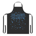Black and grey sci-fi inspired apron with text "Black Alert"