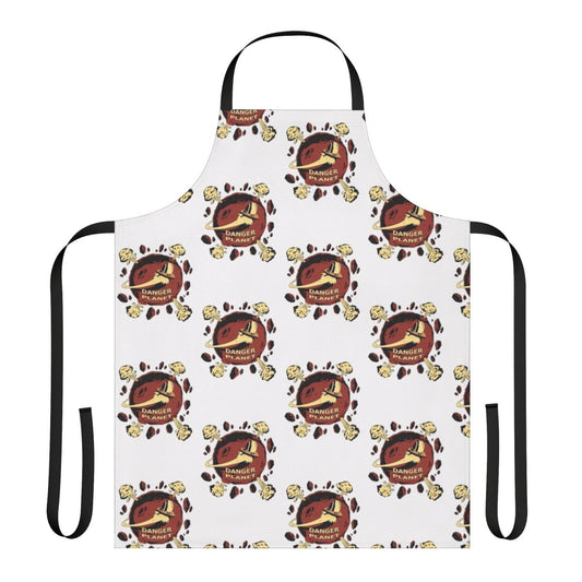 Sci-Fi Inspired Danger Planet Logo Apron, Featuring a Stylized Planet Graphic