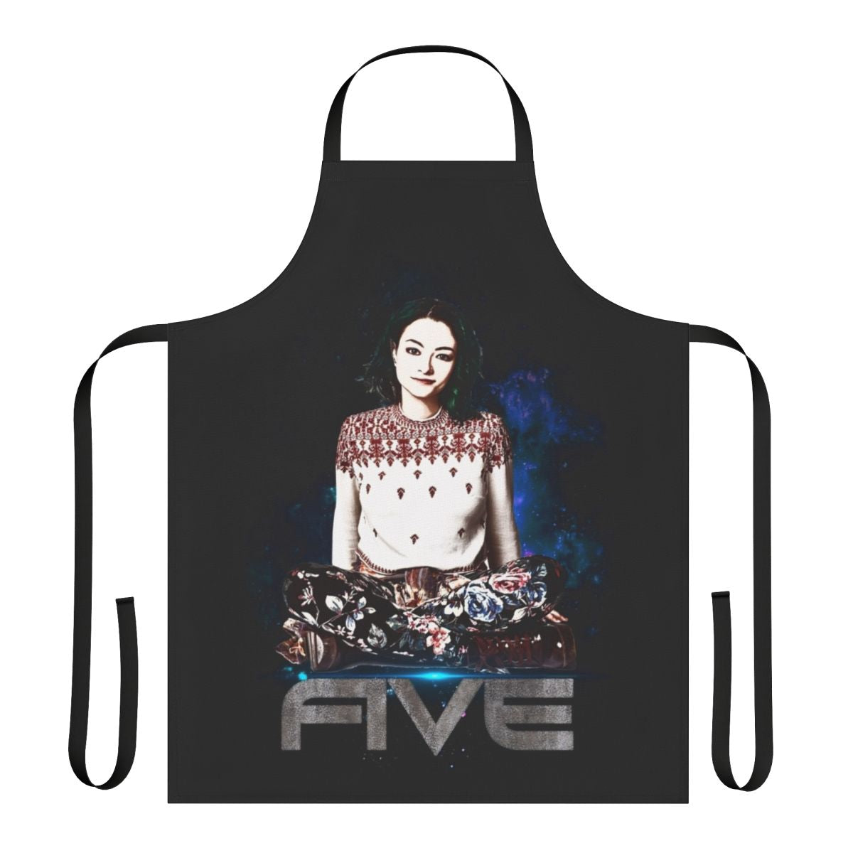 Apron featuring the character Five from the sci-fi TV series Dark Matter