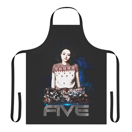 Apron featuring the character Five from the sci-fi TV series Dark Matter