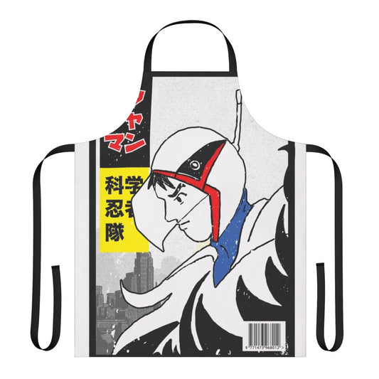 Stylish apron featuring retro Gatchaman anime design