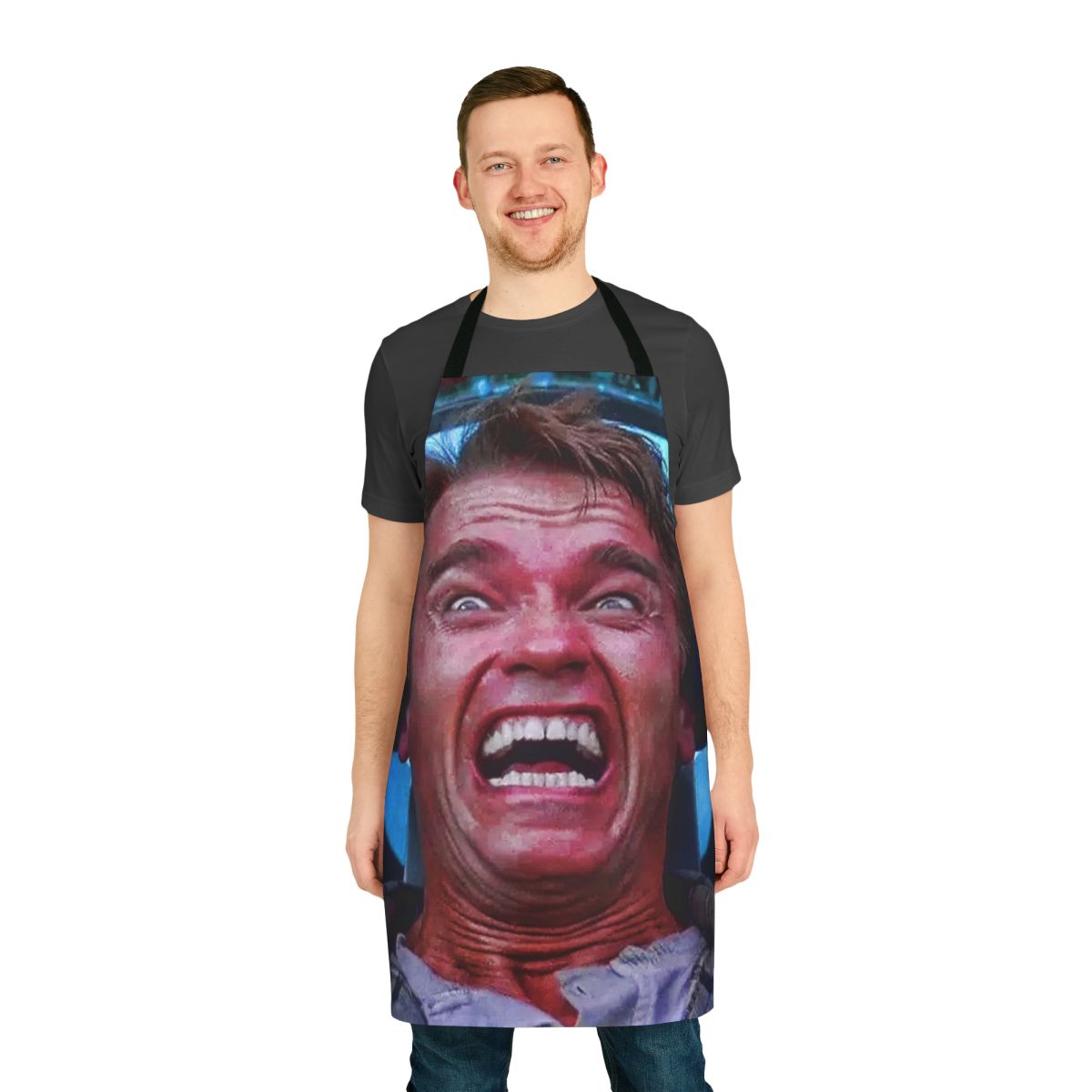 Apron with "Get Your Ass to Mars" design, inspired by the movie Total Recall