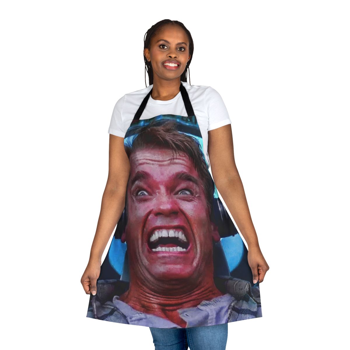 Apron with "Get Your Ass to Mars" design, inspired by the movie Total Recall