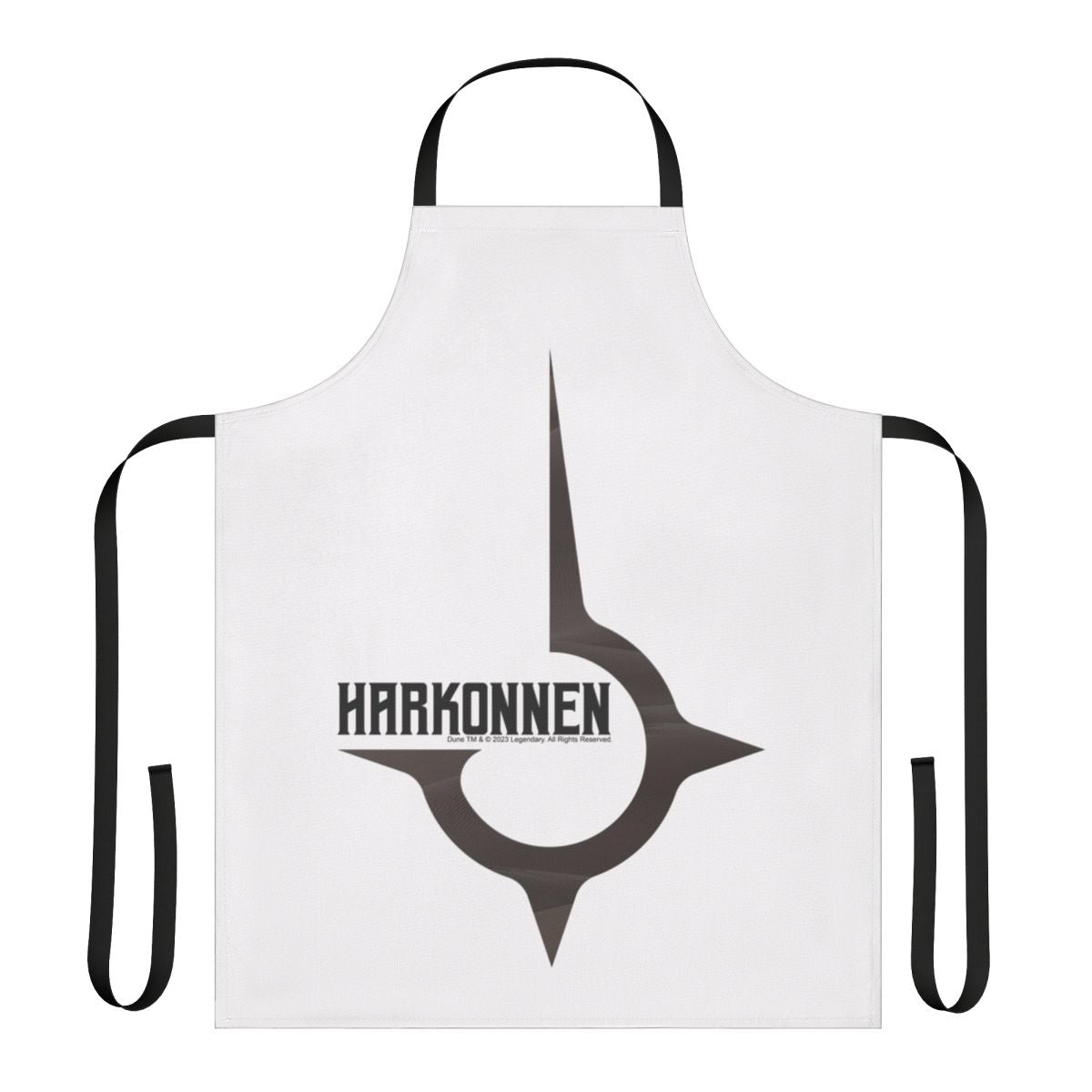 House Harkonnen themed black apron featuring the iconic Dune house sigil