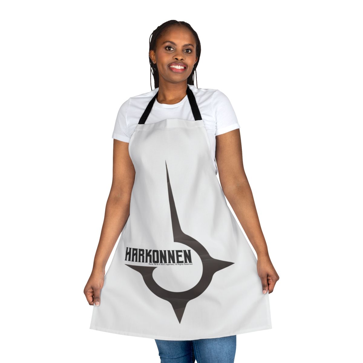 House Harkonnen themed black apron featuring the iconic Dune house sigil