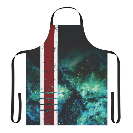 Mass Effect-inspired apron with armor stripe design