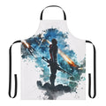 Mass Effect-inspired apron with sci-fi video game graphics