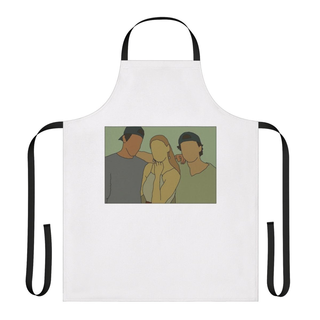 A photo apron featuring a sci-fi inspired design with cosmic and galaxy elements, perfect for teen fans of the Roswell, New Mexico TV series.