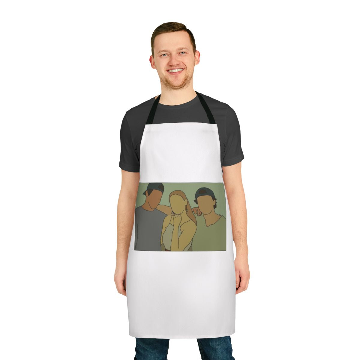 A photo apron featuring a sci-fi inspired design with cosmic and galaxy elements, perfect for teen fans of the Roswell, New Mexico TV series.