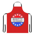 Sci-Fi inspired "Scotty For President" apron featuring retro Star Trek graphics