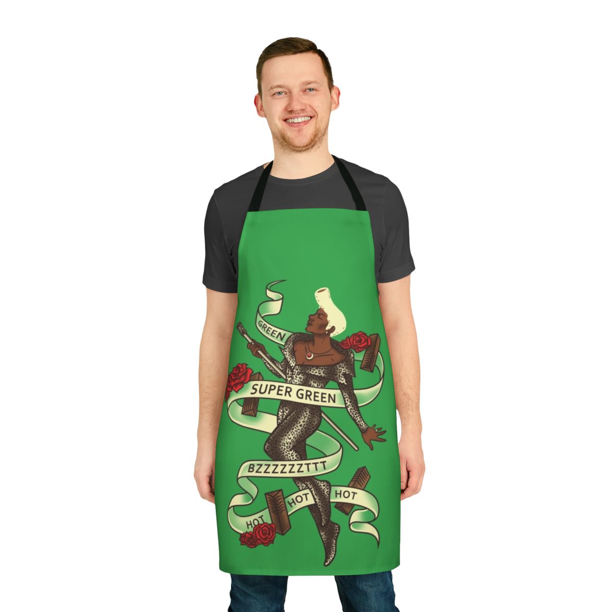 Super Green Apron inspired by the sci-fi movie The Fifth Element