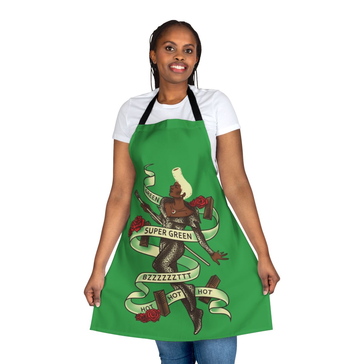 Super Green Apron inspired by the sci-fi movie The Fifth Element