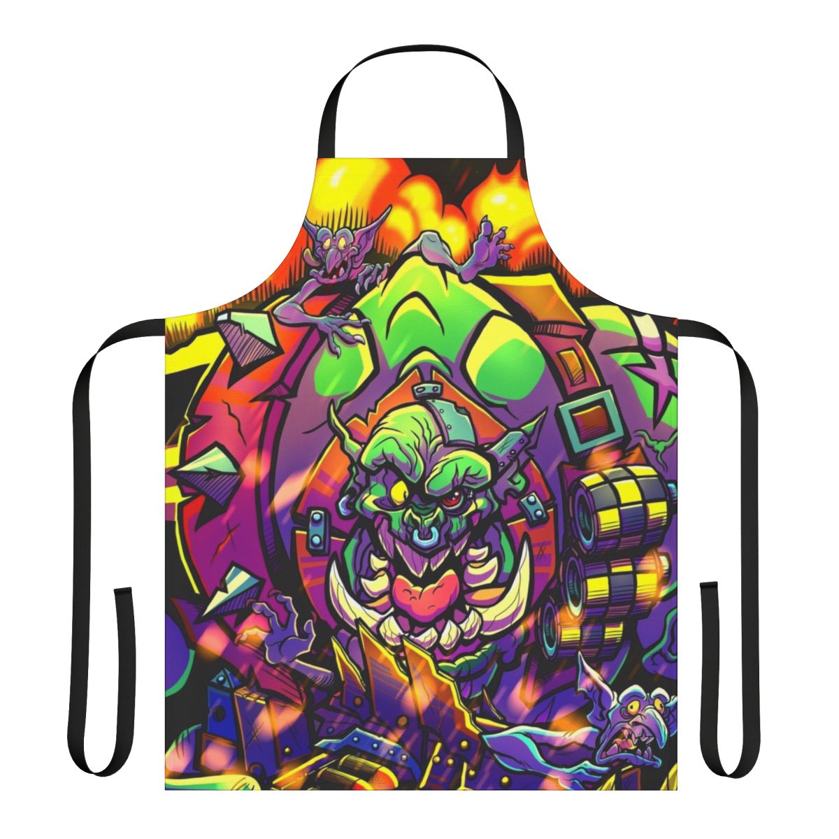 "Ork-themed apron for Warhammer 40k enthusiasts"