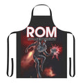 A stylish and durable apron featuring a sci-fi robot design inspired by the Marvel Spaceknight character.