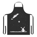 Rocinante spacecraft-themed apron with windmill design