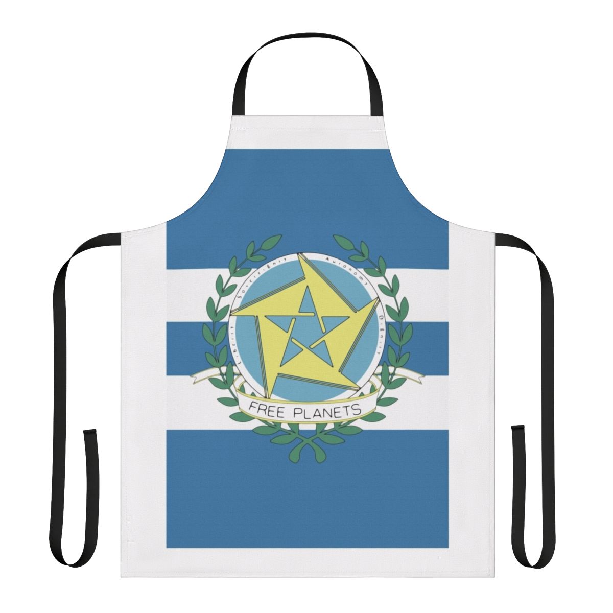 Apron with the flag of the Free Planets Alliance from the sci-fi anime series