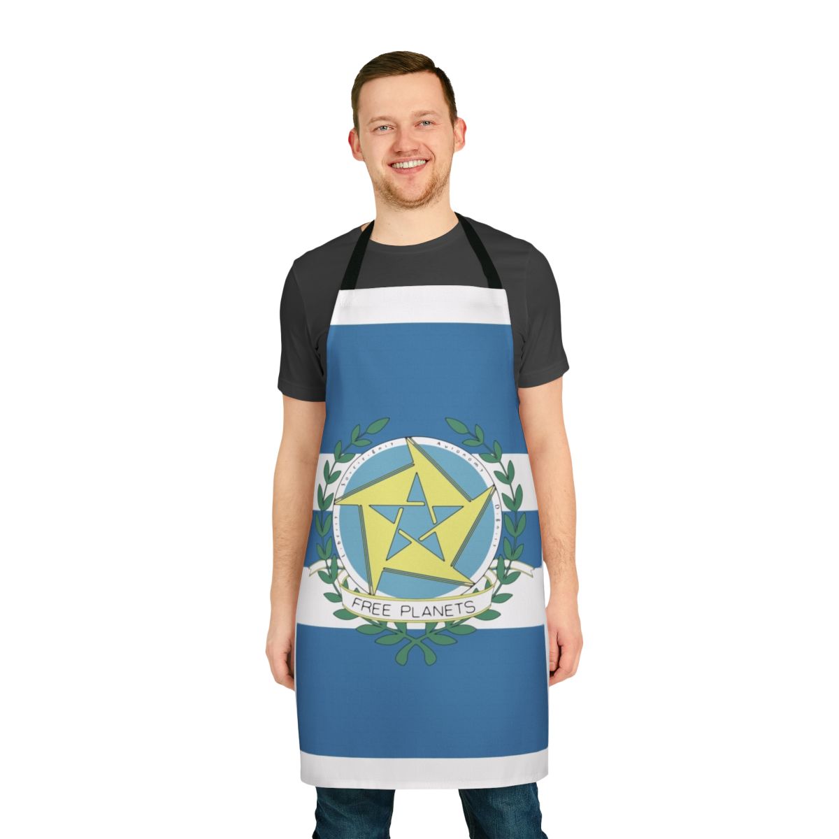 Apron with the flag of the Free Planets Alliance from the sci-fi anime series