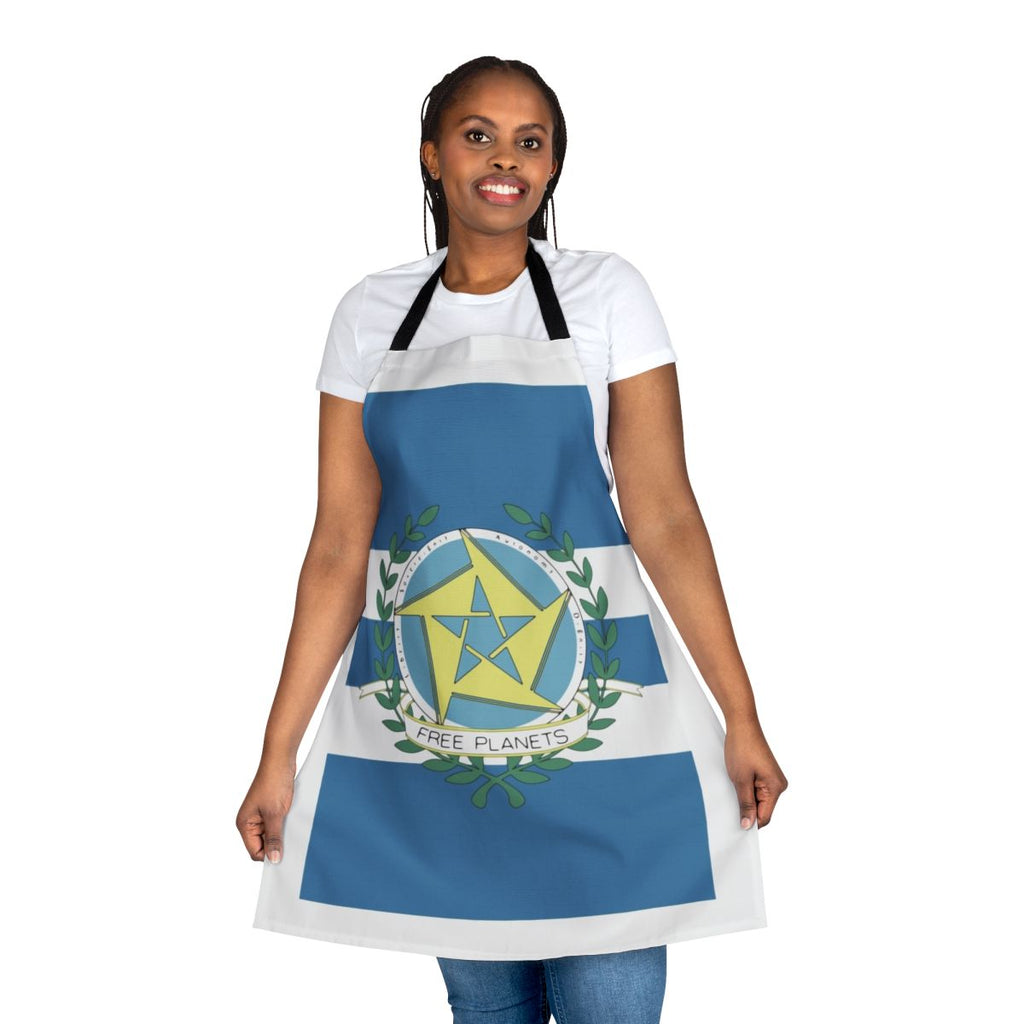 Apron with the flag of the Free Planets Alliance from the sci-fi anime series