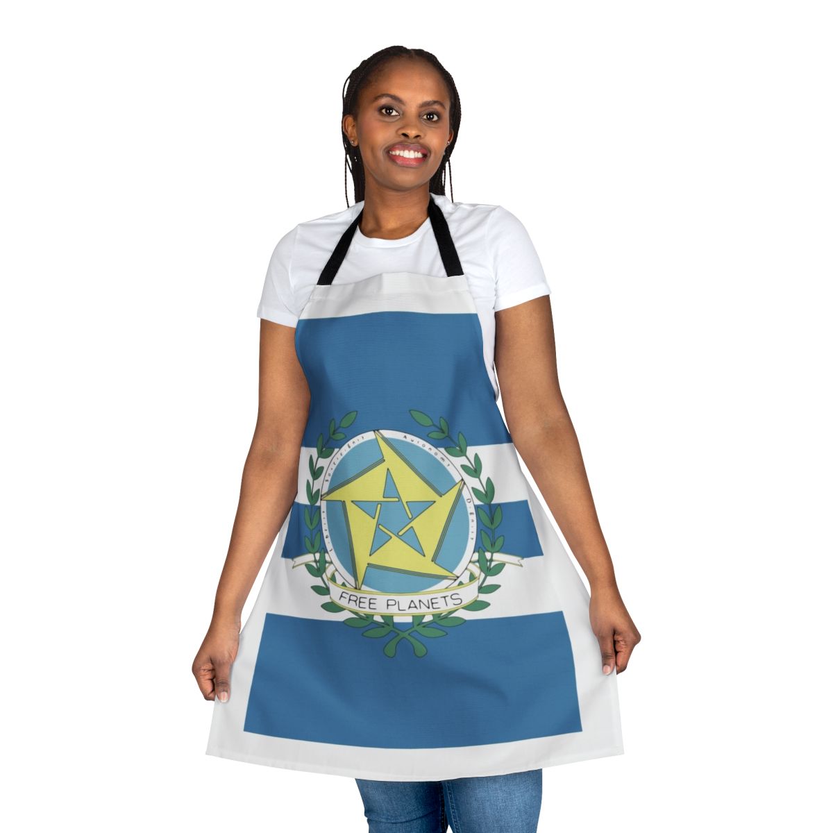 Apron with the flag of the Free Planets Alliance from the sci-fi anime series