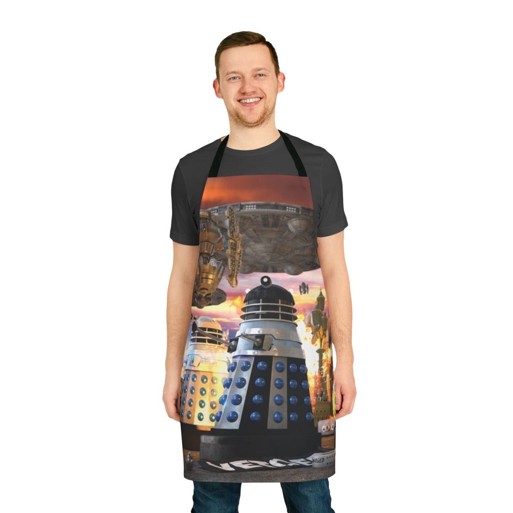 Sci-Fi Inspired Apron with Dalek Invasion of Earth Design