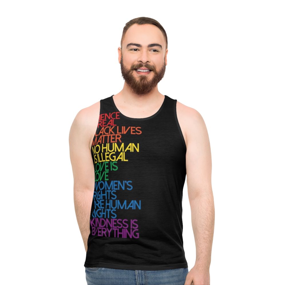 Unisex science is real black lives matter tank top
