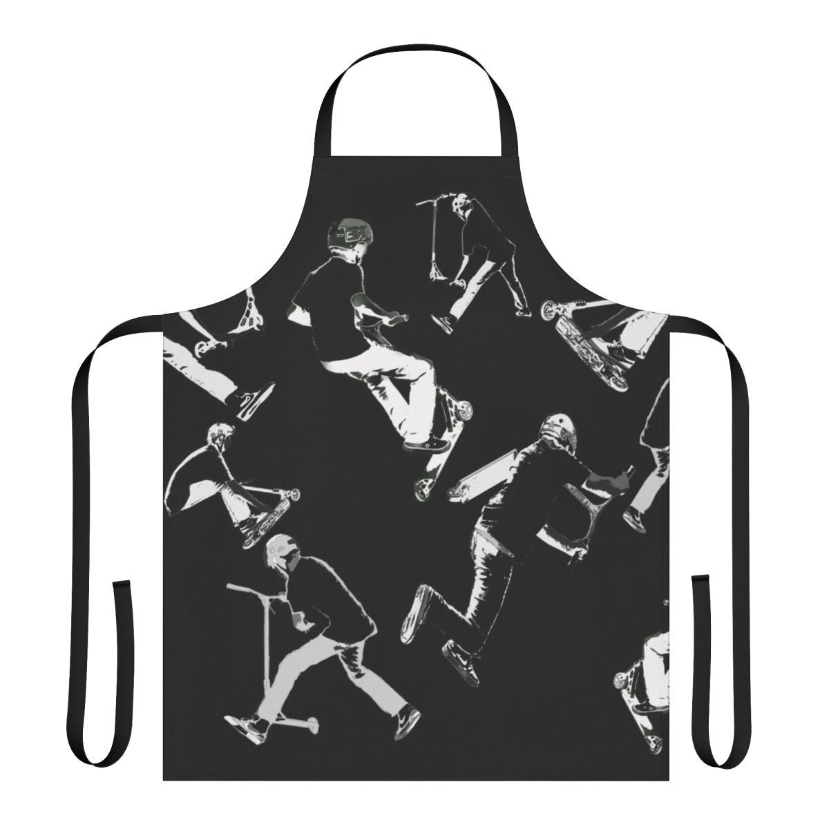 Scooter stunts fun apron, featuring a vibrant design perfect for summer sports and trick scooter enthusiasts.