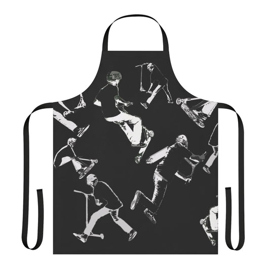 Scooter stunts fun apron, featuring a vibrant design perfect for summer sports and trick scooter enthusiasts.