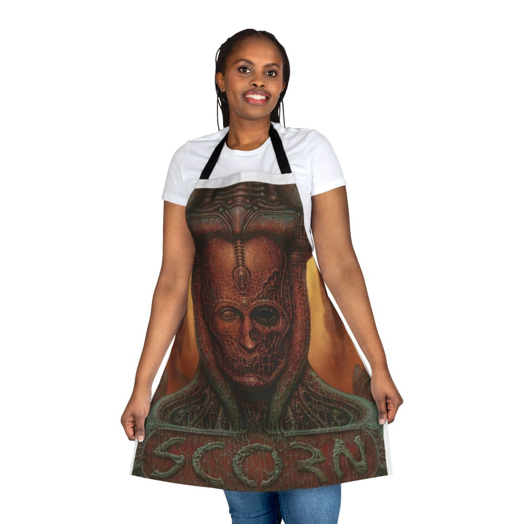 Durable apron featuring iconic imagery and characters from the acclaimed horror video game Scorn