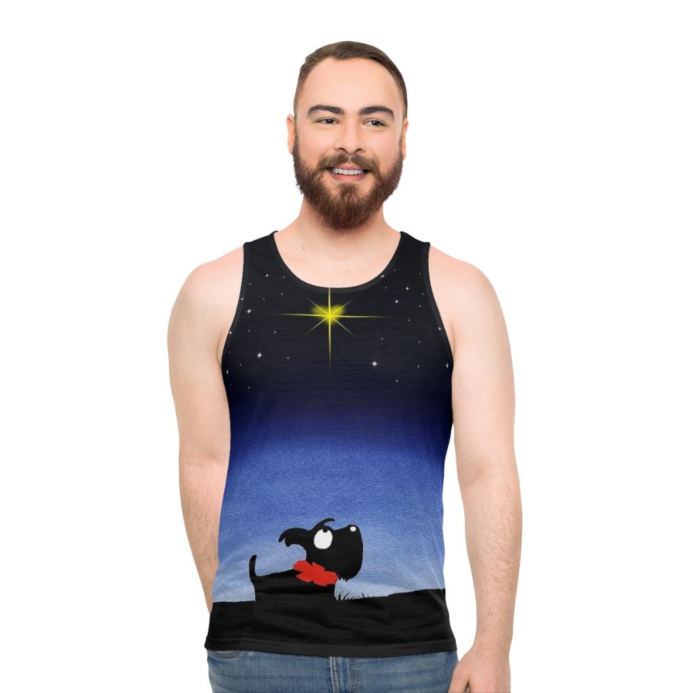 Scottie dog star unisex tank top
