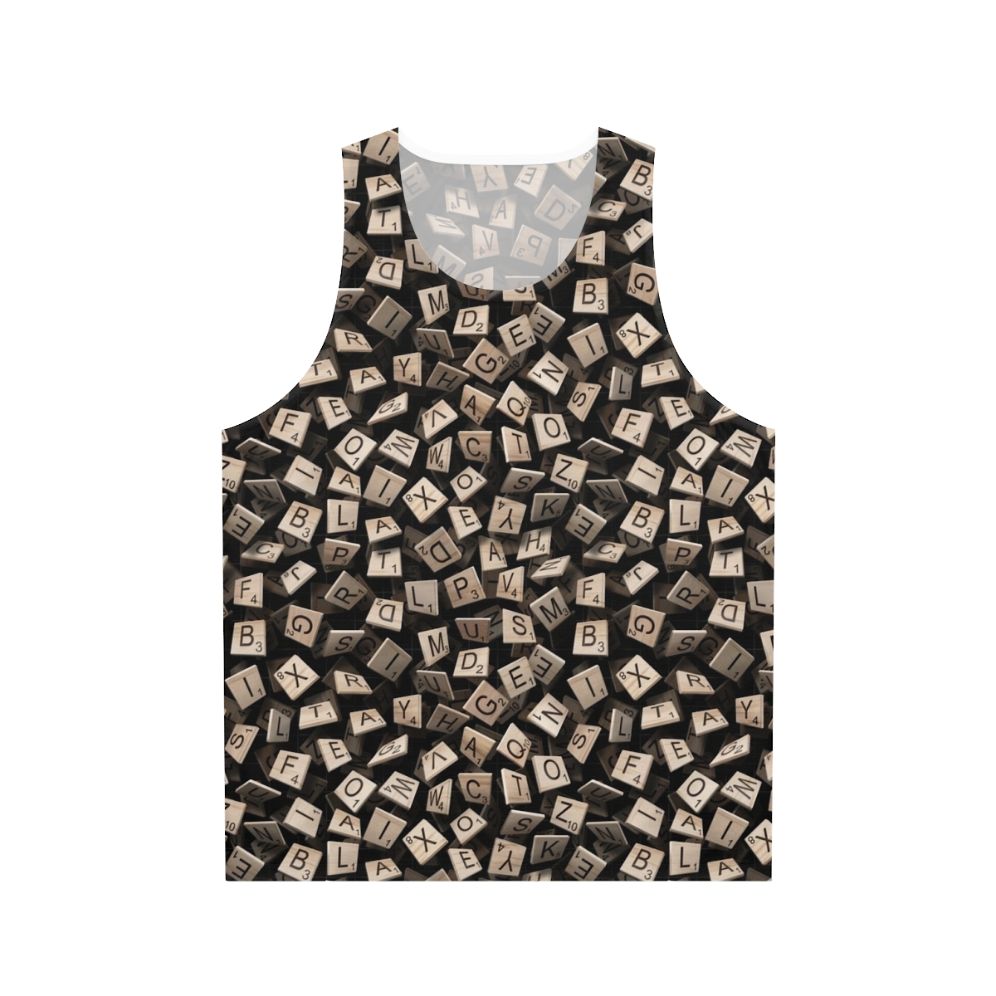 Scrabble Tile Pattern Unisex Tank Top