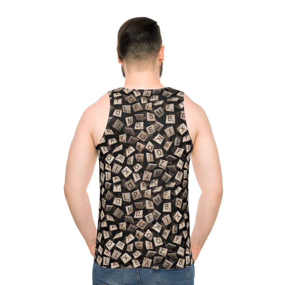 Scrabble Tile Pattern Unisex Tank Top