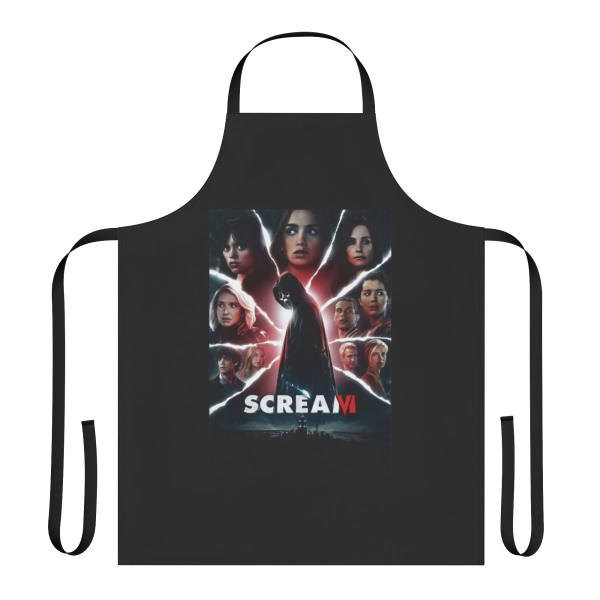 Scream-Inspired Active Apron with Ghost Face Knife Design