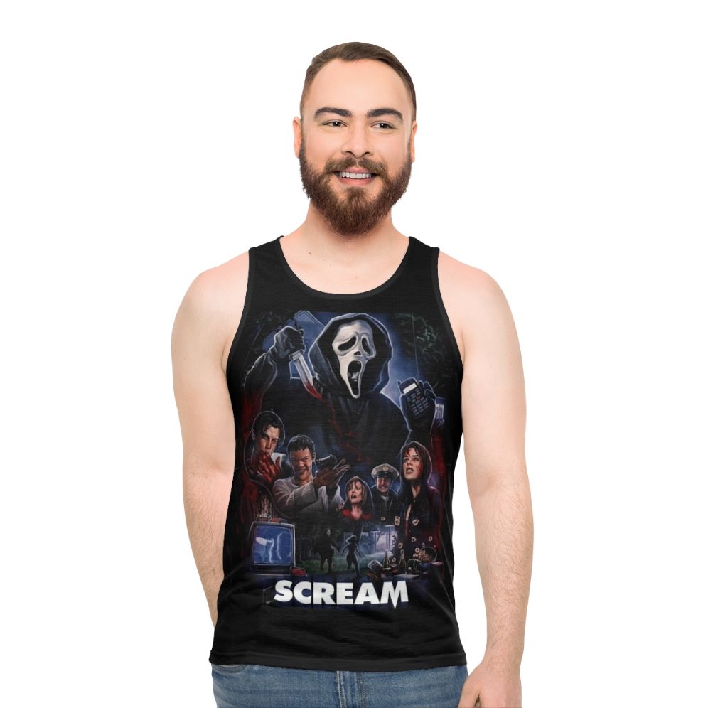 Scream movie artwork unisex tank top
