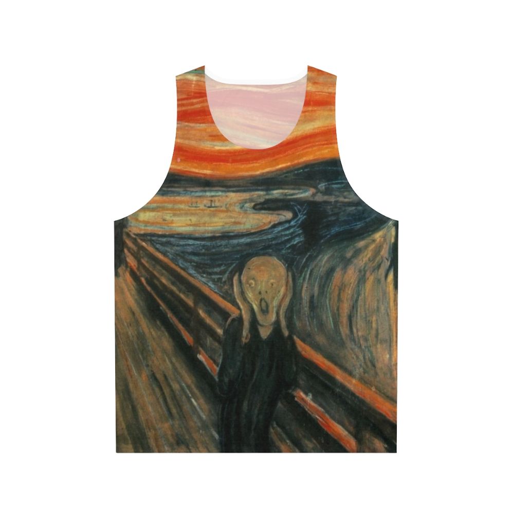 Unisex tank top featuring "The Scream" by Edvard Munch
