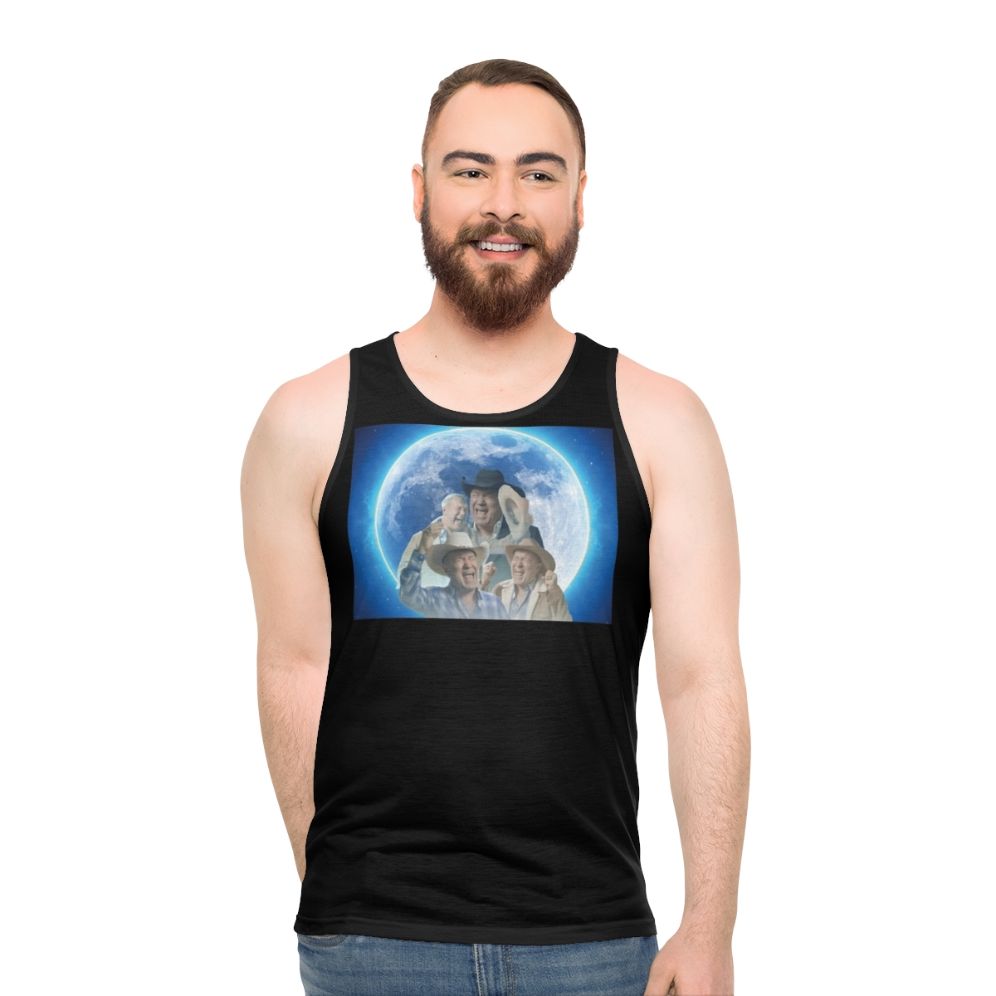 Screaming Cowboy Meme Unisex Tank Top