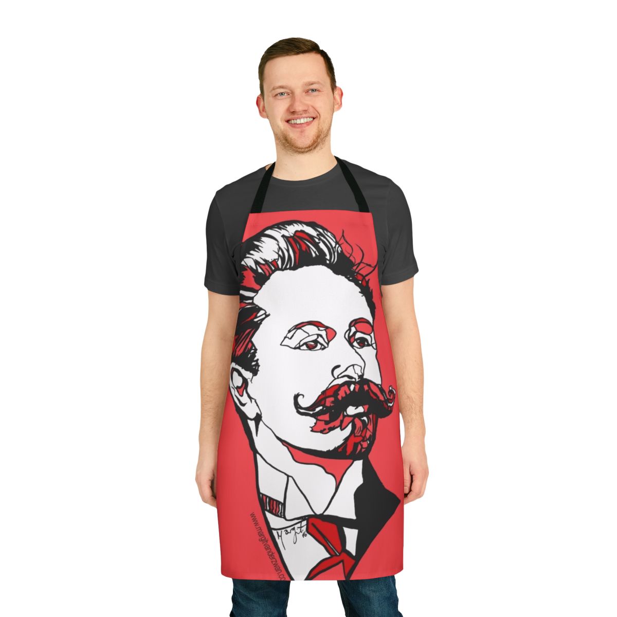 Apron featuring a portrait of Russian composer and pianist Alexander Scriabin
