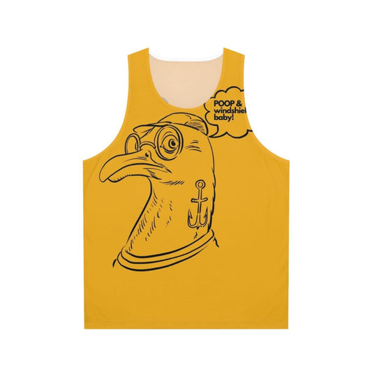 Unisex seagull poop graphic tank top