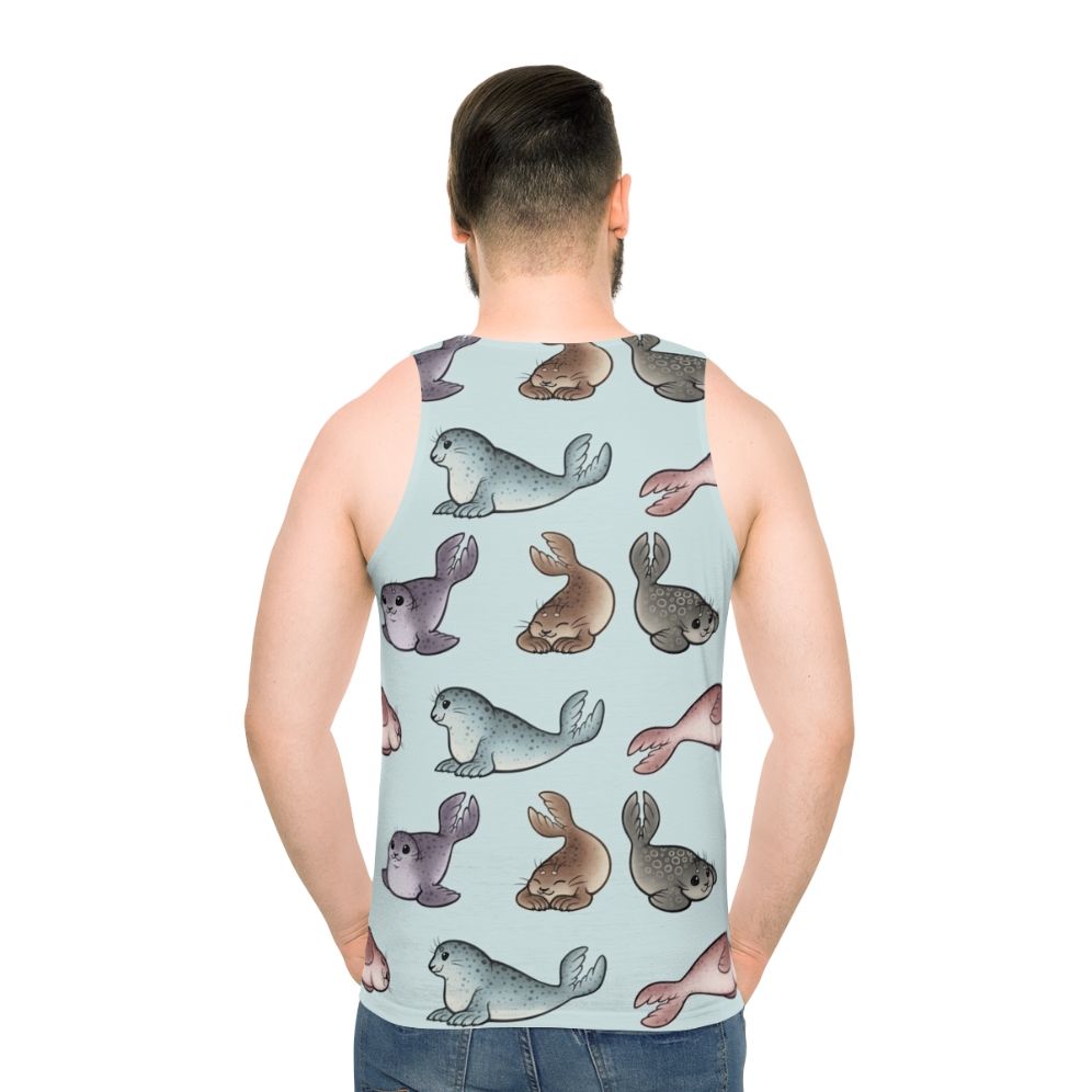 Unisex tank top with adorable seals design