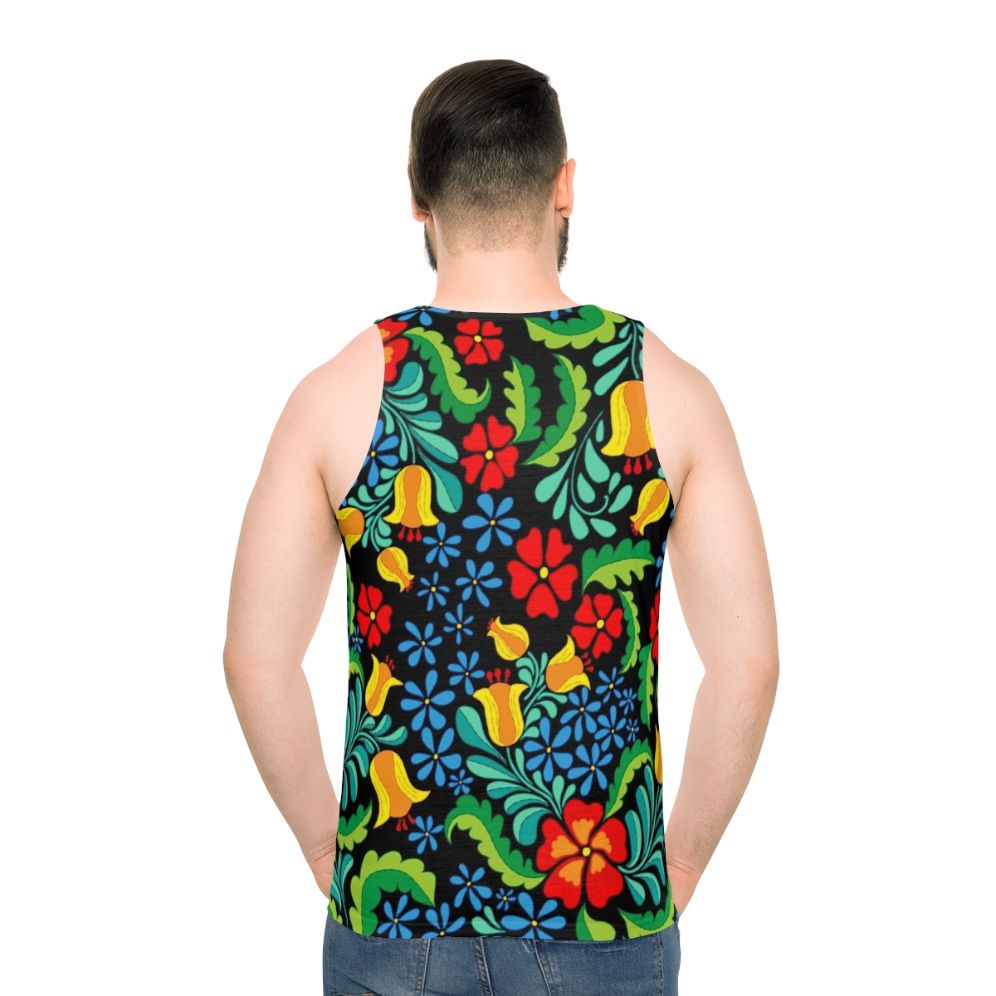 Seamless ethnic mexican tank top with traditional patterns