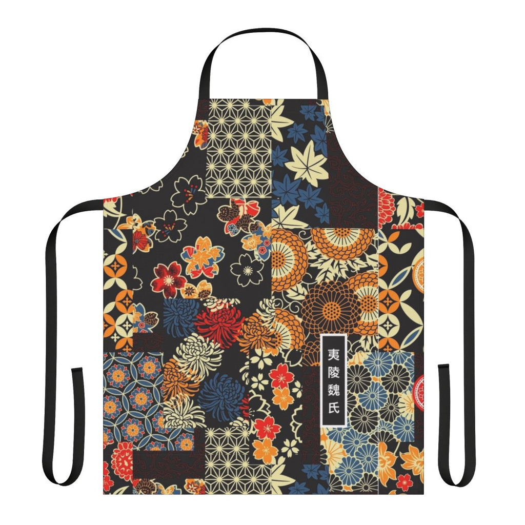 Seamless kimono-style apron featuring characters from the anime series The Untamed