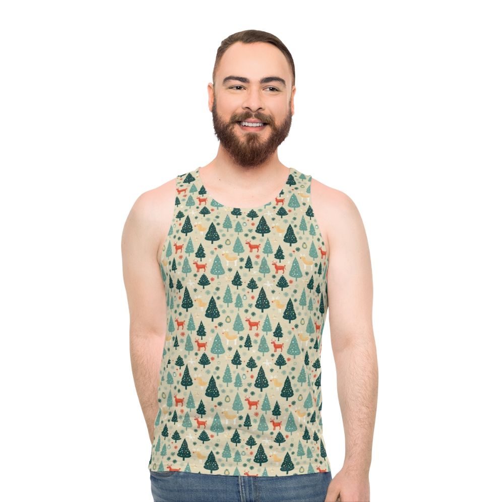 Seamless unisex christmas tank top