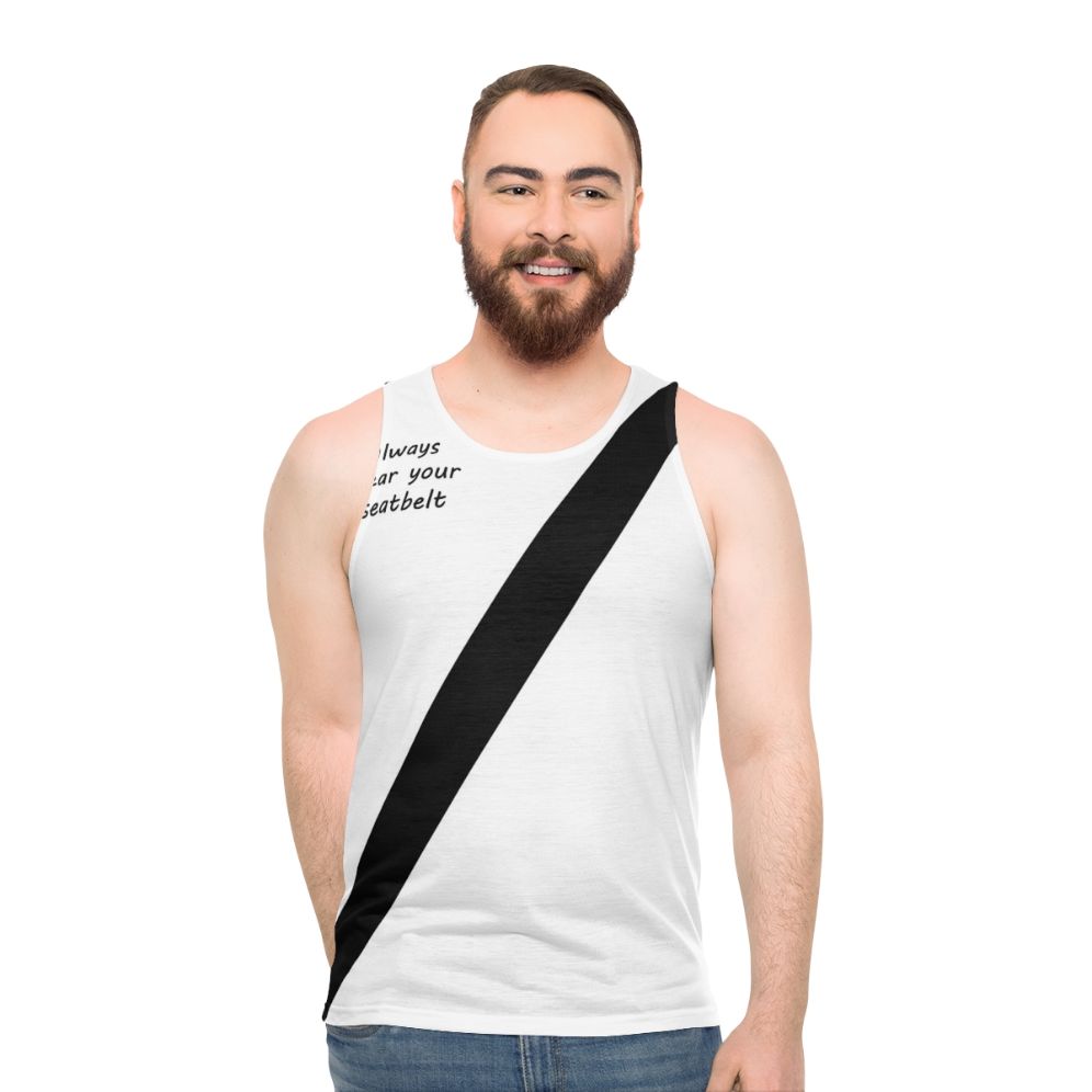 Seatbelt safety unisex tank top