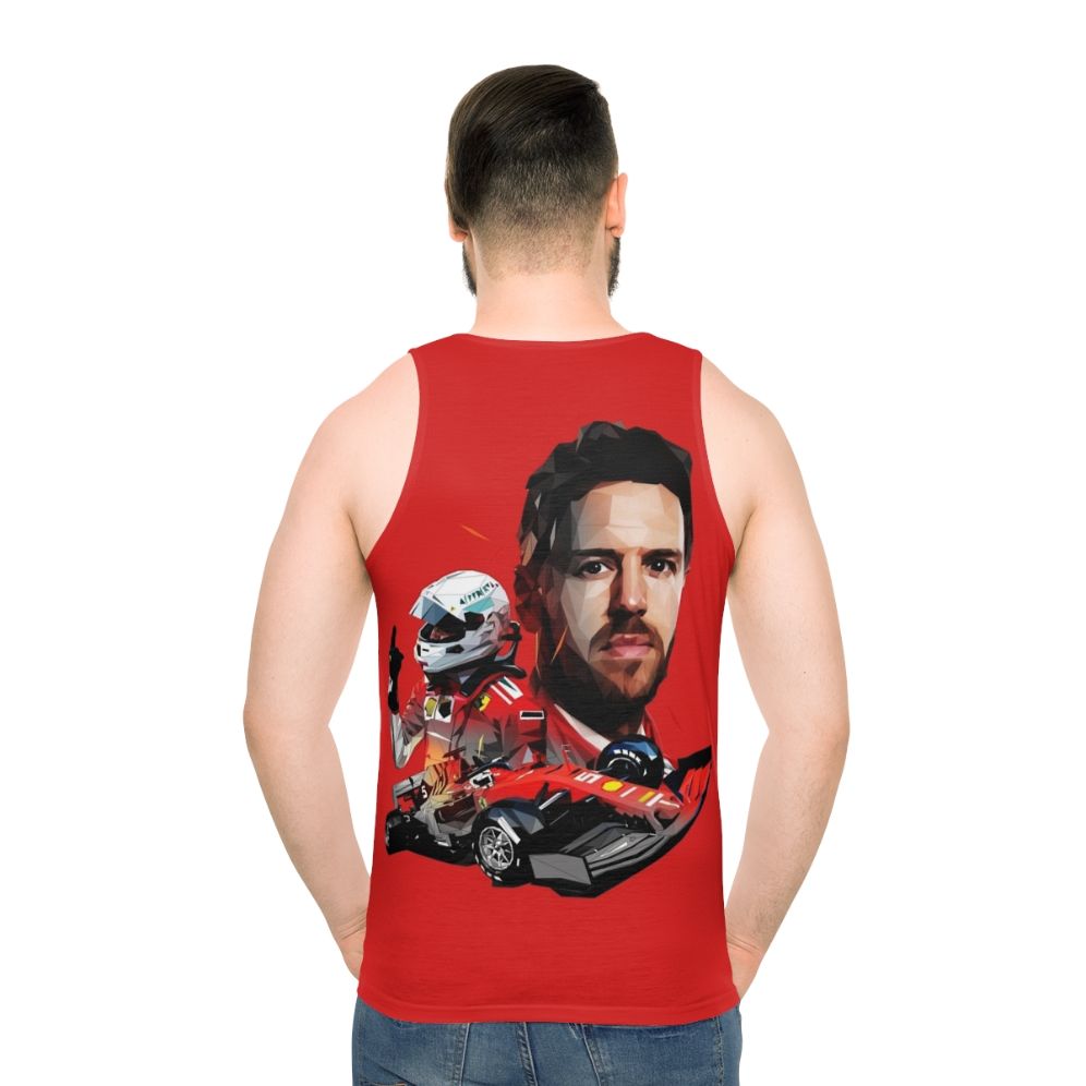 Sebastian Vettel low poly unisex formula 1 tank top