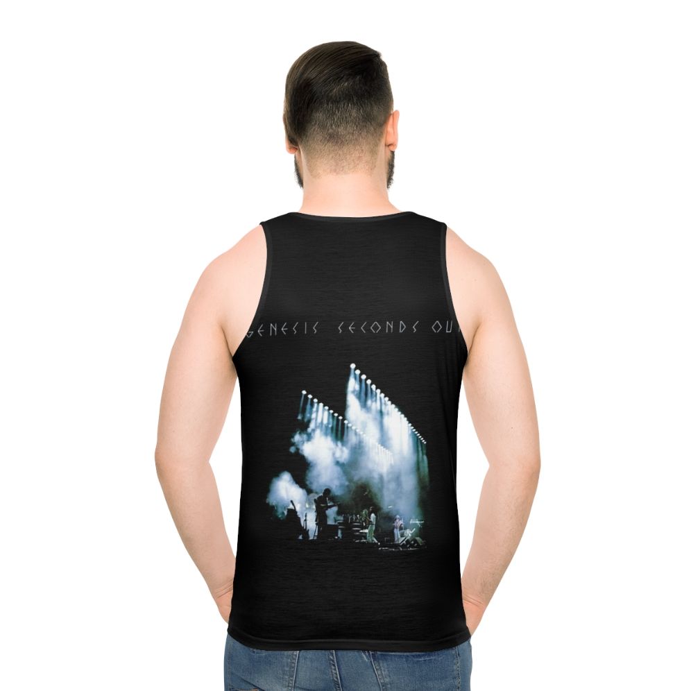 Vintage inspired unisex tank top featuring the "Seconds Out" album cover by the progressive rock band Genesis