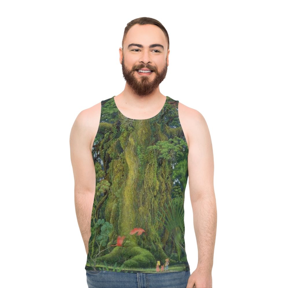 Unisex "Secret of Mana" inspired tank top with nature-themed design