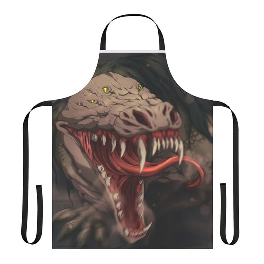 Apron inspired by the Secure Containment Protect (SCP) Foundation and the SCP-682 Hard-to-Destroy Reptile