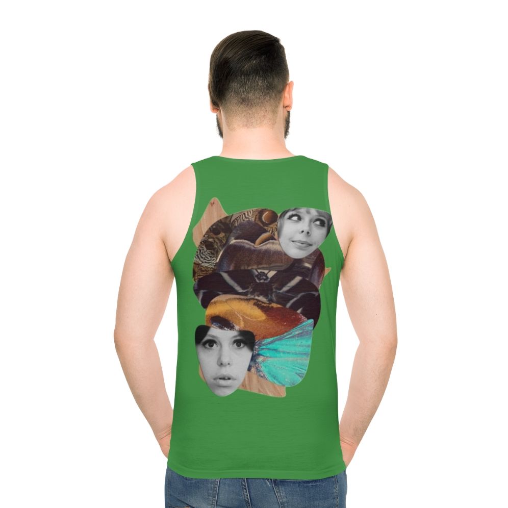 Sedmikrasky unisex tank top featuring collage design inspired by Czech experimental cinema