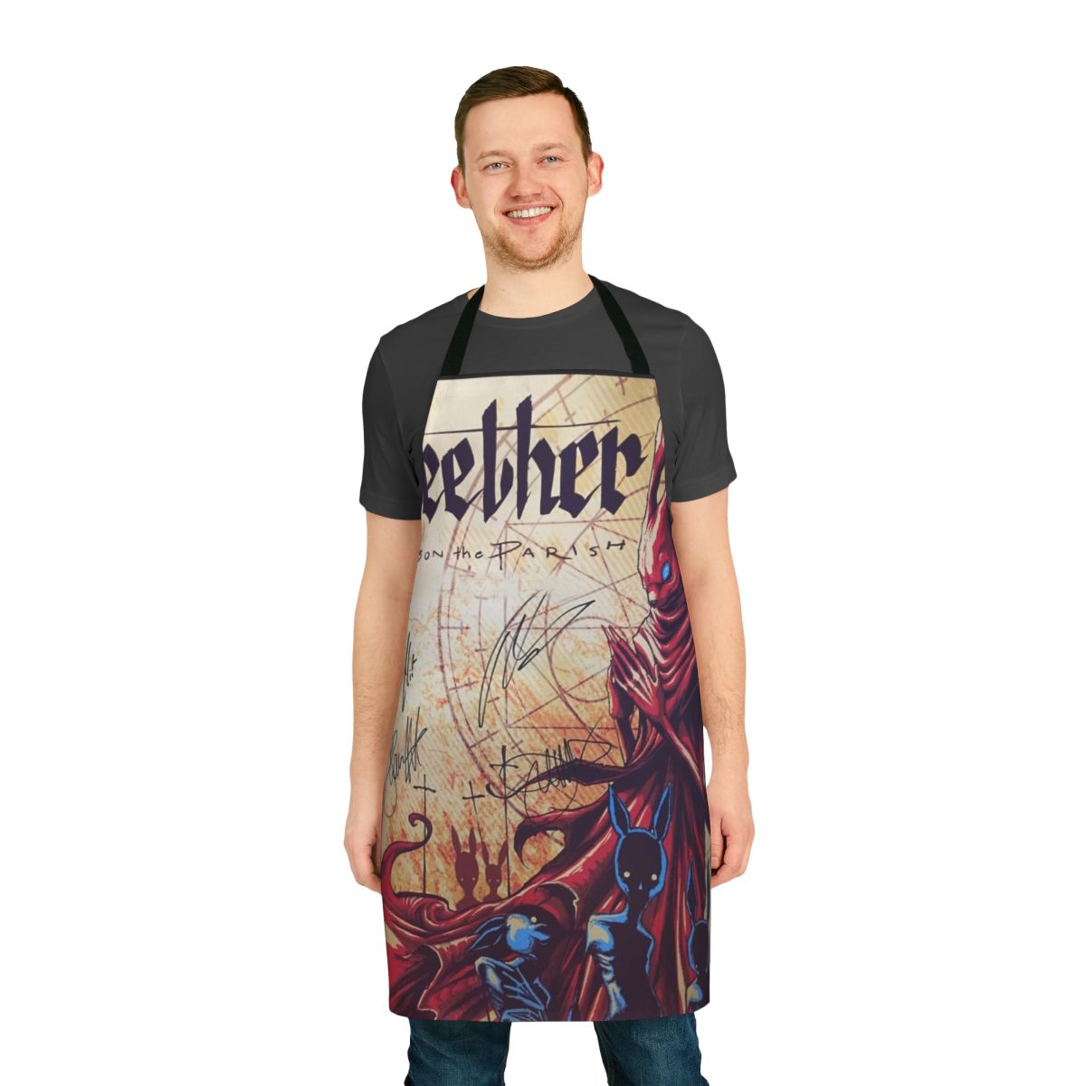 Seether themed apron with the band's logo and name